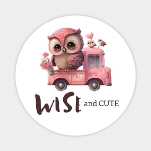 Wise and Cute Owl Design Magnet